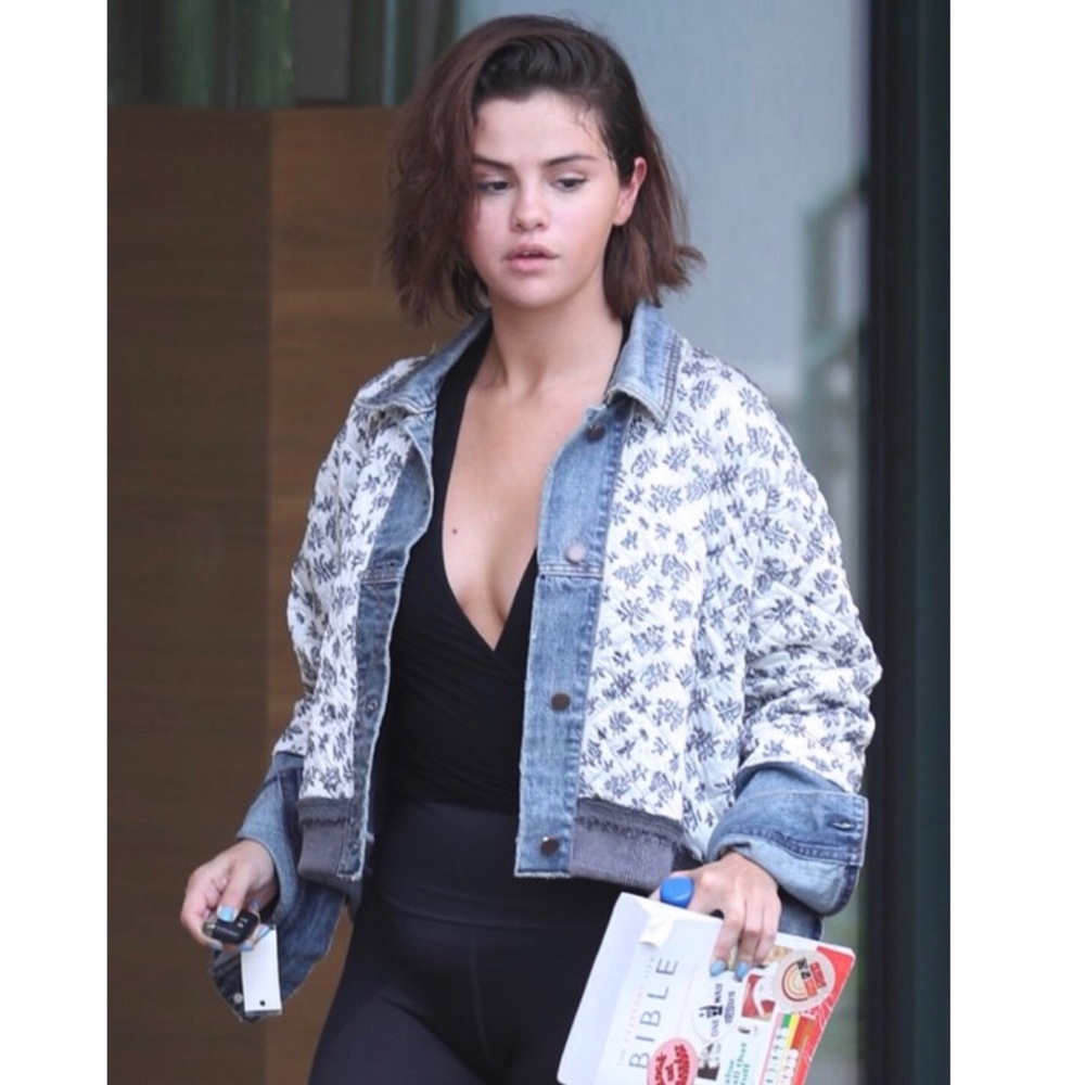 Free People Jacket “ditsy denim”